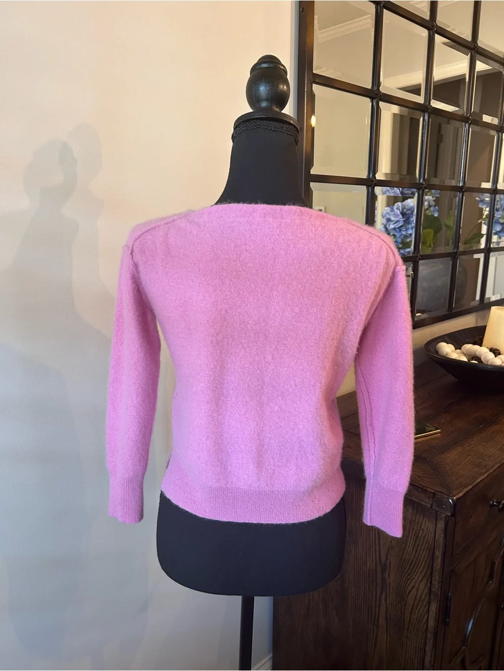 Free People pink cashmere cropped sweater